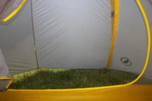 Tent front vestibule, inside
