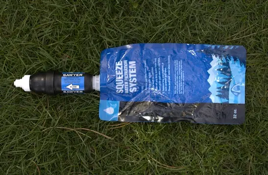 Sawyer Squeeze water filter and pouch